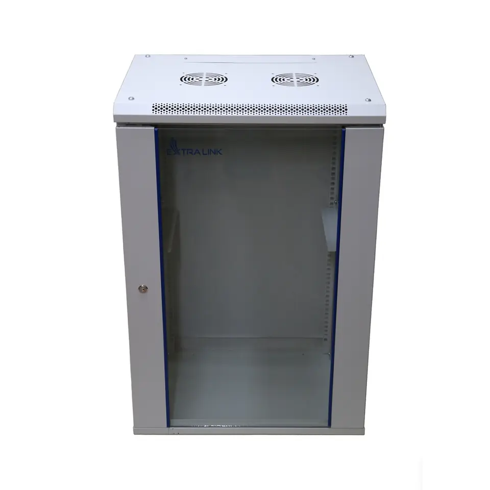 ⁨Extralink 19" 18U 600x600 mm wall-mounting cabinet Gray⁩ at Wasserman.eu