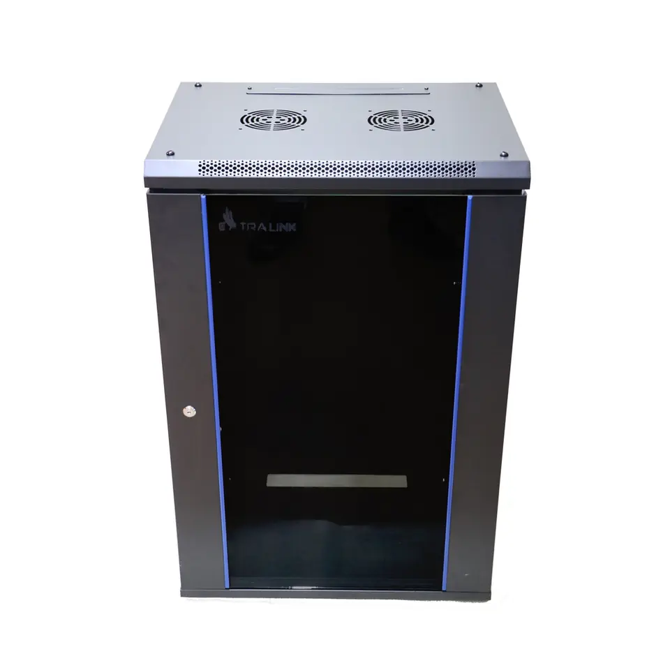 ⁨Extralink 19" 18U 600x600 mm wall-mounting cabinet Black⁩ at Wasserman.eu