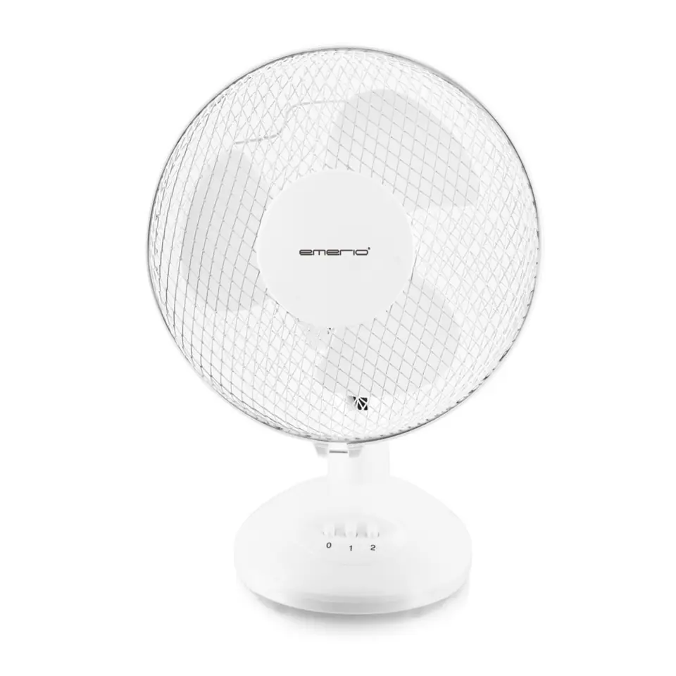 ⁨EMERIO FN-114201 TABLE FAN 23CM, 3 BLADES, 2 SPEED SETTINGS, WHITE⁩ w sklepie Wasserman.eu