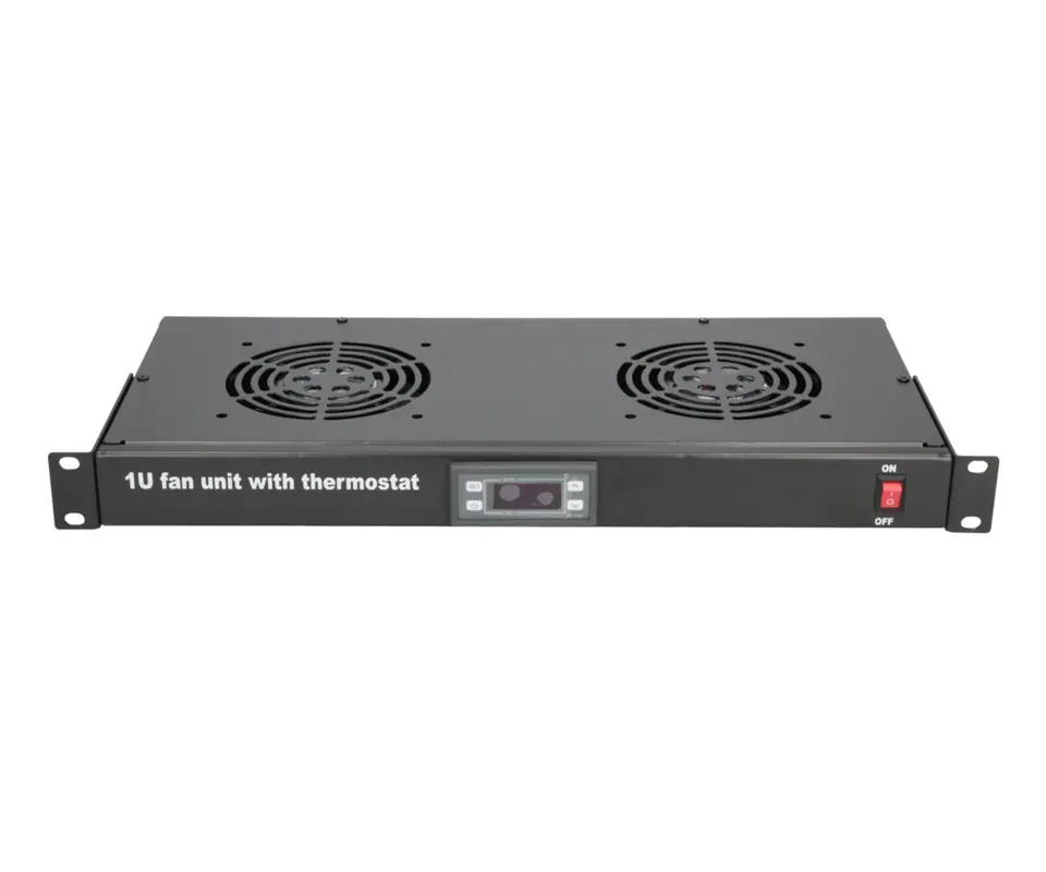EXTRALINK 19" RACK MOUNT FAN PANEL (2 FANS) WITH THERMOSTAT w sklepie Wasserman.eu
