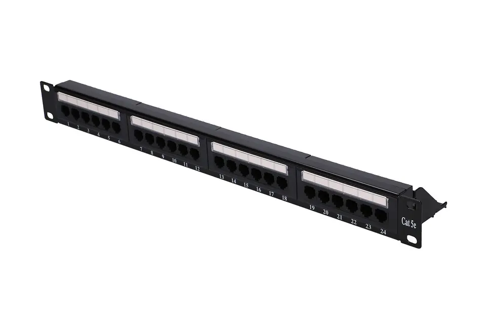 ⁨Extralink CAT5E UTP V2 Patchpanel 24 porty⁩ w sklepie Wasserman.eu