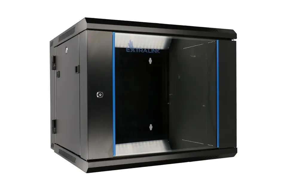 EXTRALINK 6U 600X600 AZH WALL-MOUNTED RACKMOUNT CABINET SWING TYPE BLACK w sklepie Wasserman.eu