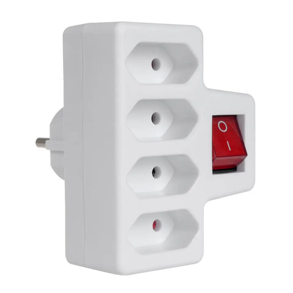 ⁨Electric socket x4 with switch MCE217⁩ at Wasserman.eu