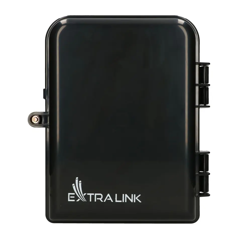 ⁨EXTRALINK ELIZA V2 16 CORE FIBER OPTIC TERMINAL BOX BLACK MID-SPAN⁩ w sklepie Wasserman.eu