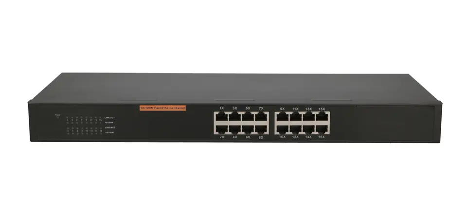 ⁨EXTRALINK HEXON TK1016FX 16-PORT FAST ETHERNET DESKTOP SWITCH⁩ w sklepie Wasserman.eu