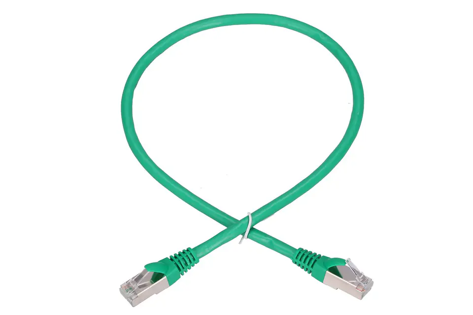 ⁨EXTRALINK LAN PATCHCORD CAT.6 FTP 0,5M 1GBIT FOILED TWISTED PAIR BARE COPPER GREEN⁩ w sklepie Wasserman.eu