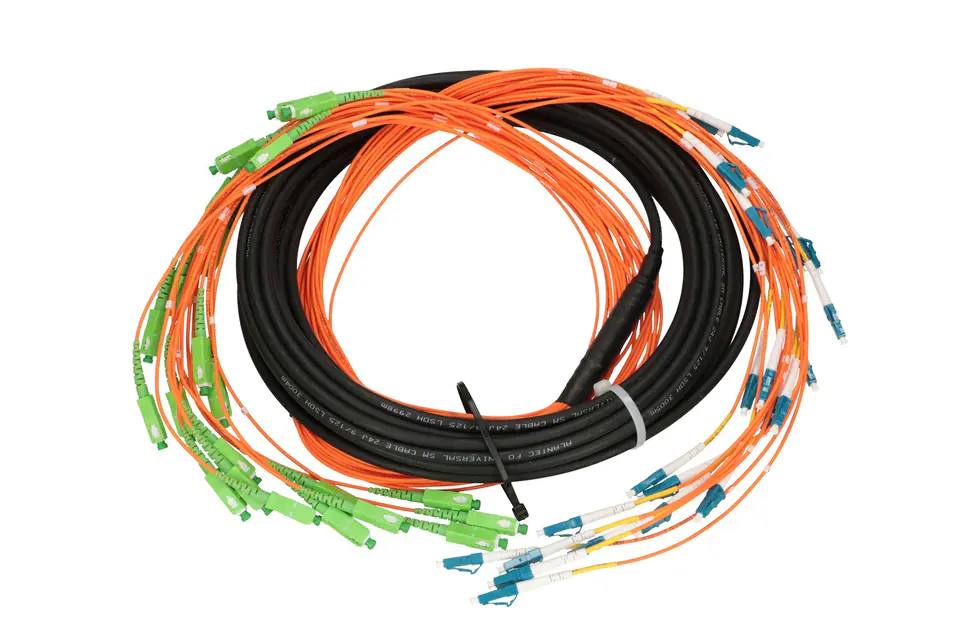 ⁨EXTRALINK MULTIPATCHCORD 24F SC/APC - LC/PC SM 30M KASKADA 90CM⁩ w sklepie Wasserman.eu