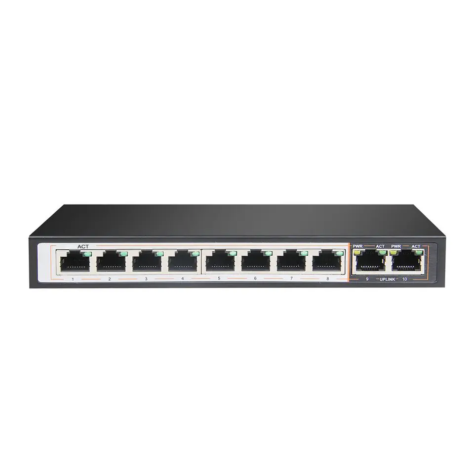 ⁨EXTRALINK PERSES EX-SG1008P 10 PORT GIGABIT POE SWITCH (8X PORT POE) 802.3AF/AT 96W MAX 30W PER PORT⁩ w sklepie Wasserman.eu