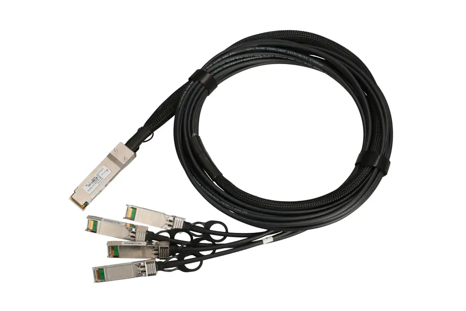 ⁨EXTRALINK QSFP+ DAC CABLE 40G TO 4x 10G SFP+ 3M⁩ w sklepie Wasserman.eu