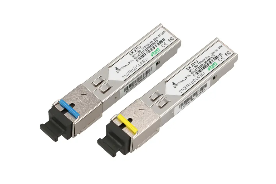 ⁨Modules SFP 1.25G SFP WDM 1310/1550nm 20km⁩ at Wasserman.eu