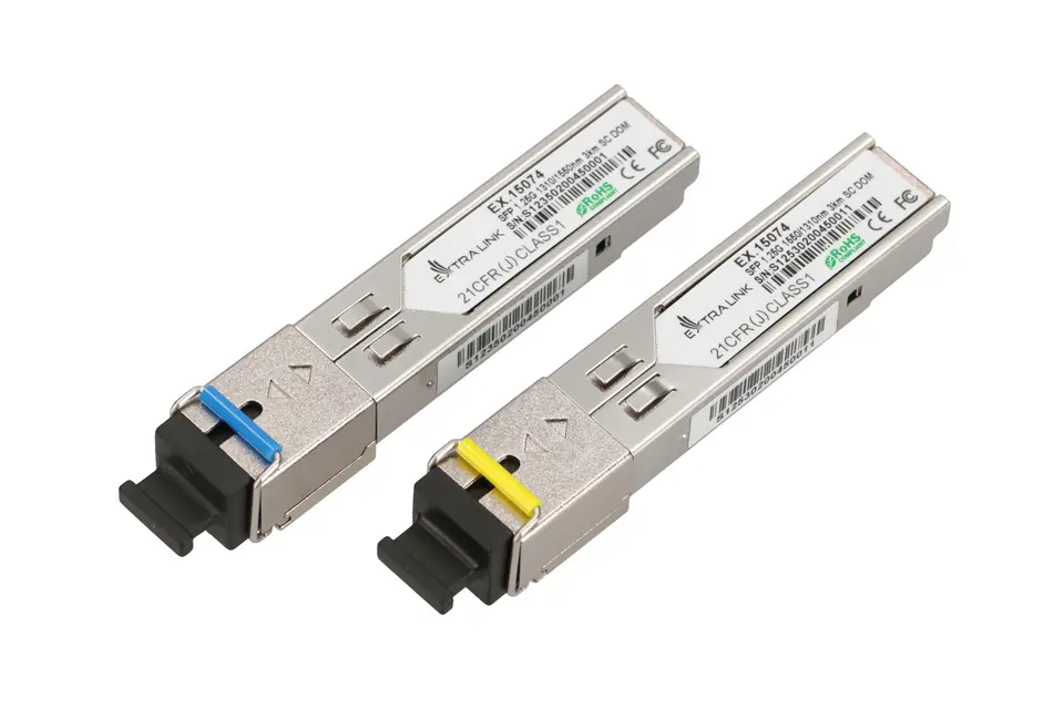 ⁨EXTRALINK SFP 1.25G WDM 1310/1550NM SM 3KM SC - PAIR (DEDICATED TO HP/ARUBA)⁩ w sklepie Wasserman.eu