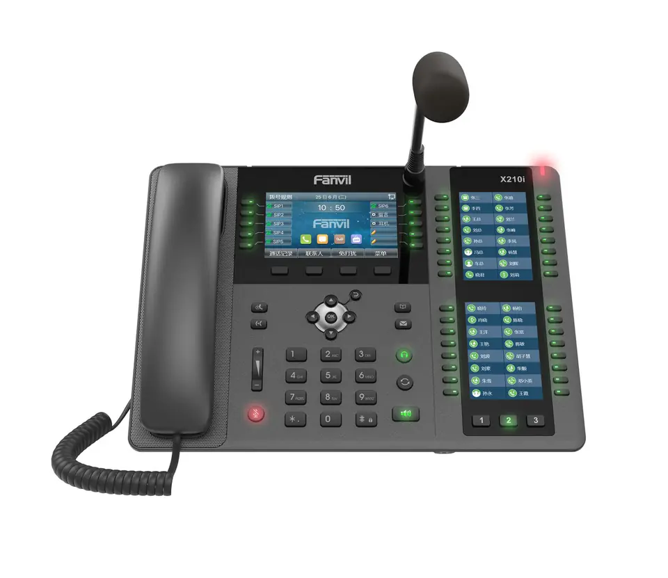 ⁨FANVIL X210I - VOIP PHONE WITH IPV6, HD AUDIO, BLUETOOTH, 3X LCD DISPLAY, 10/100/1000 MBPS POE⁩ at Wasserman.eu