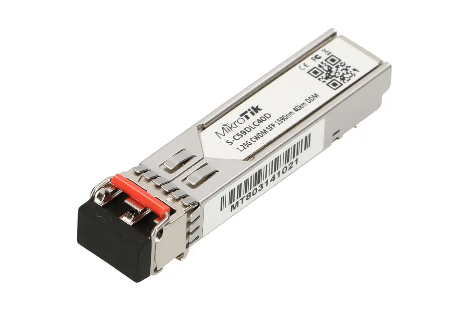 ⁨MIKROTIK S-C59DLC40D SFP CWDM MODULE 1.25G SM 40KM 1590NM DUAL LC-CONNECTOR DDM⁩ w sklepie Wasserman.eu