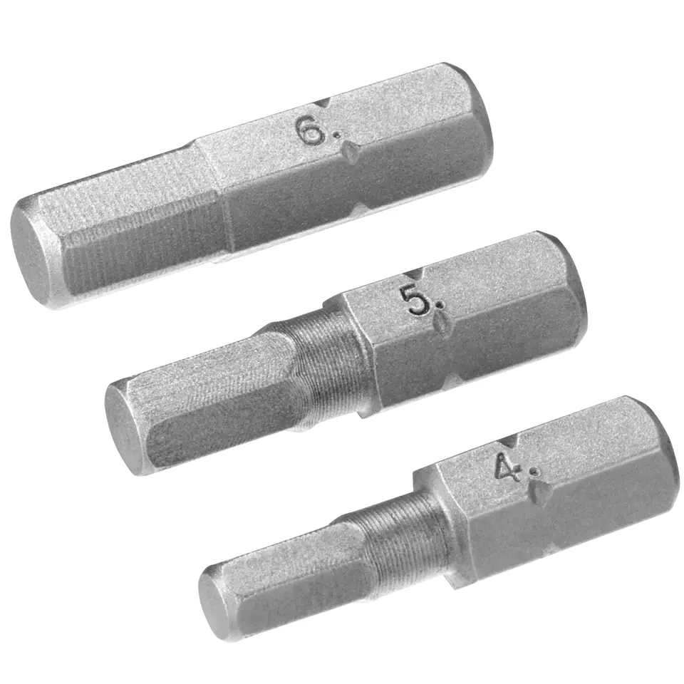 ⁨Screwdriver tips - hexagonal set. hx 4;5;6/25 (3pcs)⁩ at Wasserman.eu