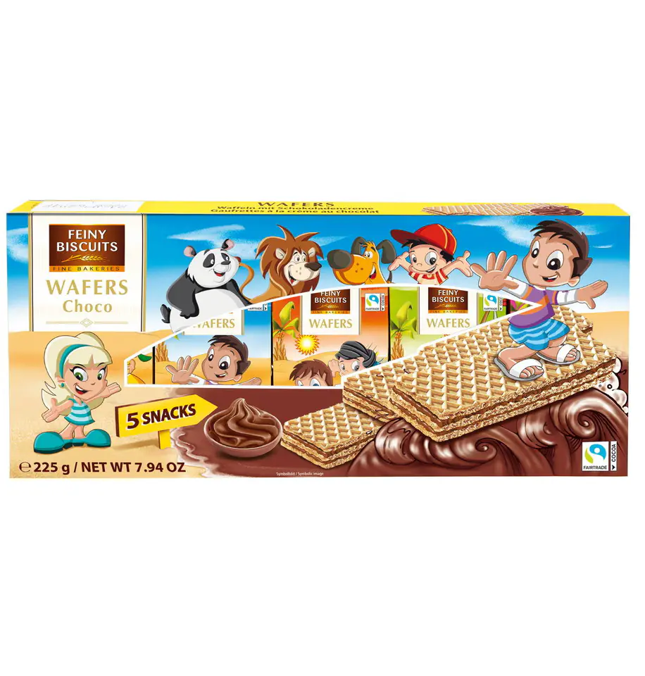 ⁨Feiny Biscuits Kinder-Waffeln 5 x 45 g⁩ at Wasserman.eu