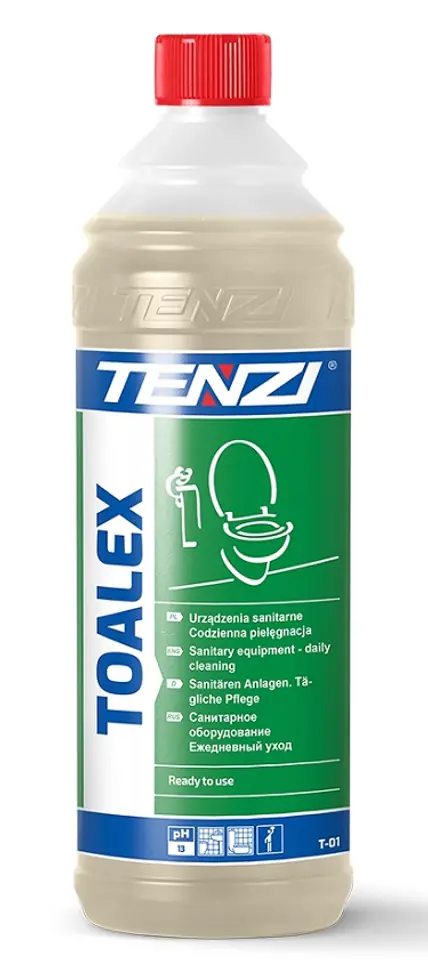 ⁨DISINFECTANT AND BLEACHING SANITARY FACILITIES TOALEX 1L⁩ at Wasserman.eu