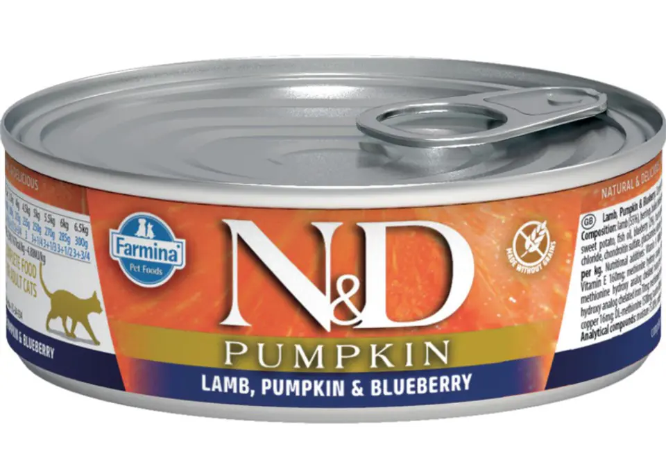 ⁨FARMINA N&D Pumpkin Lamb, Pumpkin & Blueberry - mokra karma dla kota - 70 g⁩ w sklepie Wasserman.eu