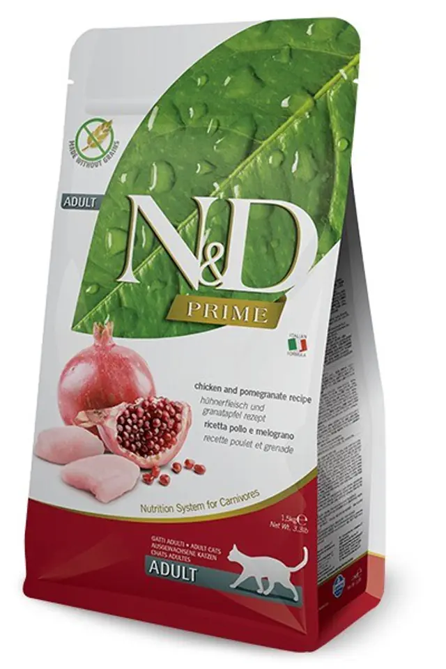 ⁨FARMINA N&D CAT  PRIME CHICKEN & POMEGRANATE ADULT  1.5kg⁩ at Wasserman.eu