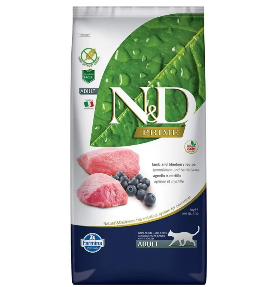 ⁨FARMINA N&D Prime Lamb & Blueberry - dry cat food - 5 kg⁩ at Wasserman.eu