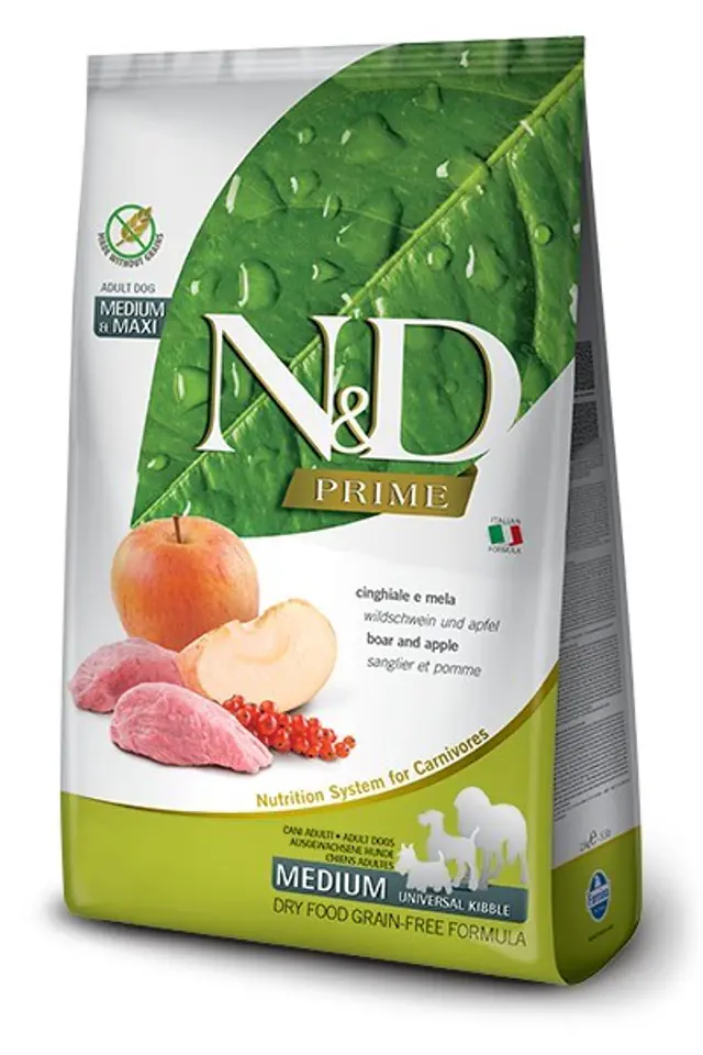⁨FARMINA N&D PRIME DOG WILD BOAR AND APPLE ADULT MEDIUM & MAXI  12 kg⁩ at Wasserman.eu