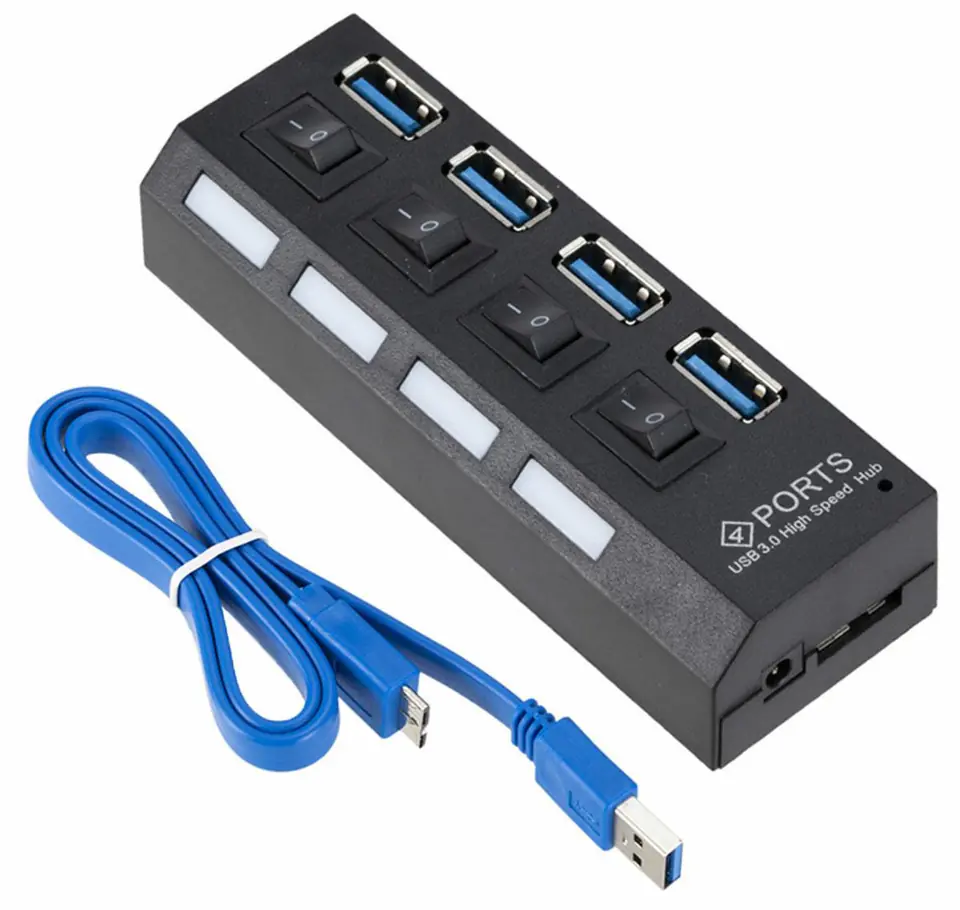 ⁨AK244B USB 3.0 Hub 4 b/z ports⁩ at Wasserman.eu