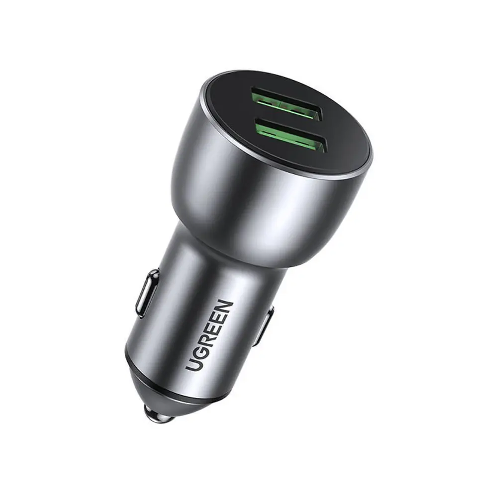 ⁨Car charger UGREEN CD213 QC 3.0, 2xUSB, 36W (grey)⁩ at Wasserman.eu