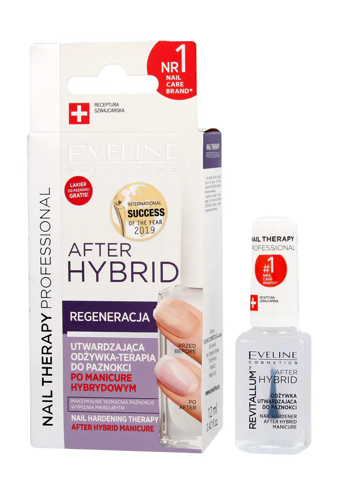 ⁨Eveline Nail Therapy Nail Hardening Conditioner After Hybrid Revitalum 12ml⁩ at Wasserman.eu