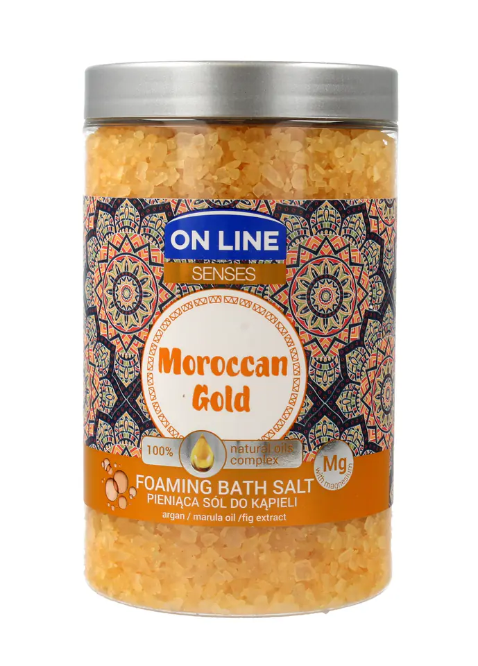 ⁨On Line Senses Foaming Bath Salt Moroccan Gold 480ml⁩ at Wasserman.eu