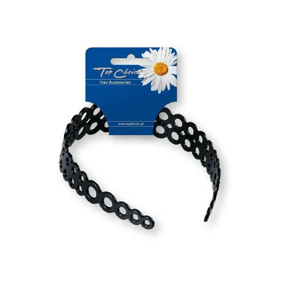 ⁨Top Choice Openwork Hair Band Black (27833) 1pcs⁩ at Wasserman.eu