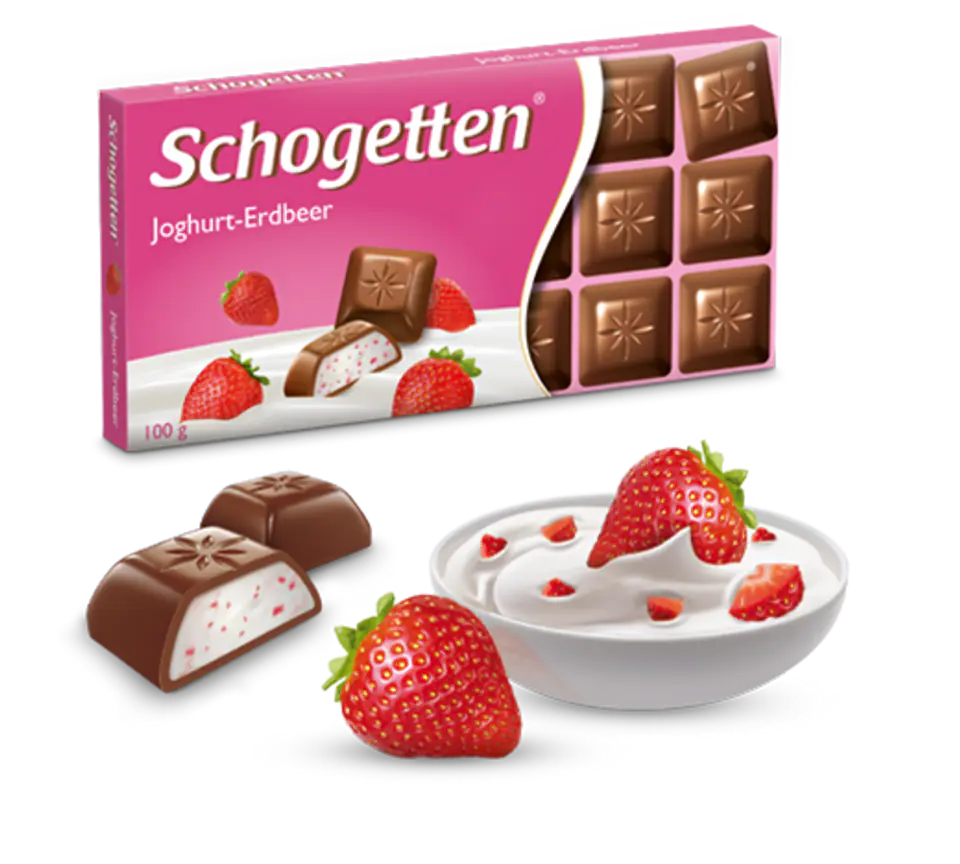 ⁨Schogetten Joghurt-Erdbeer 100 g⁩ at Wasserman.eu