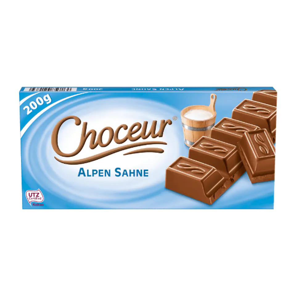 ⁨Choceur Alpen Sahne - Czekolada Mleczna 200 g⁩ w sklepie Wasserman.eu