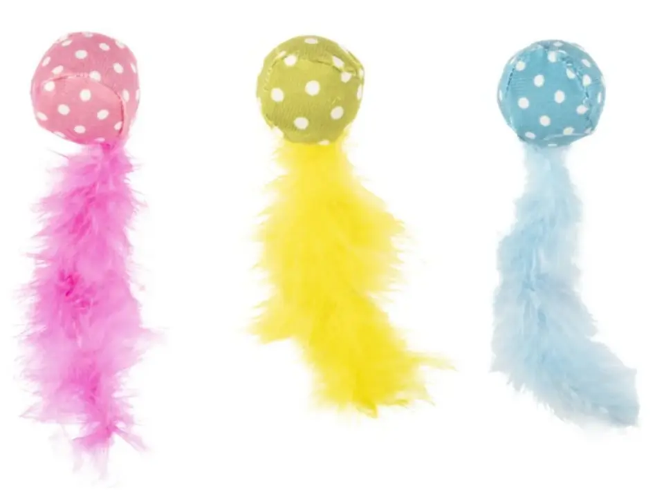 ⁨Flamingo Piłeczka z piórkiem kolor mix⁩ w sklepie Wasserman.eu