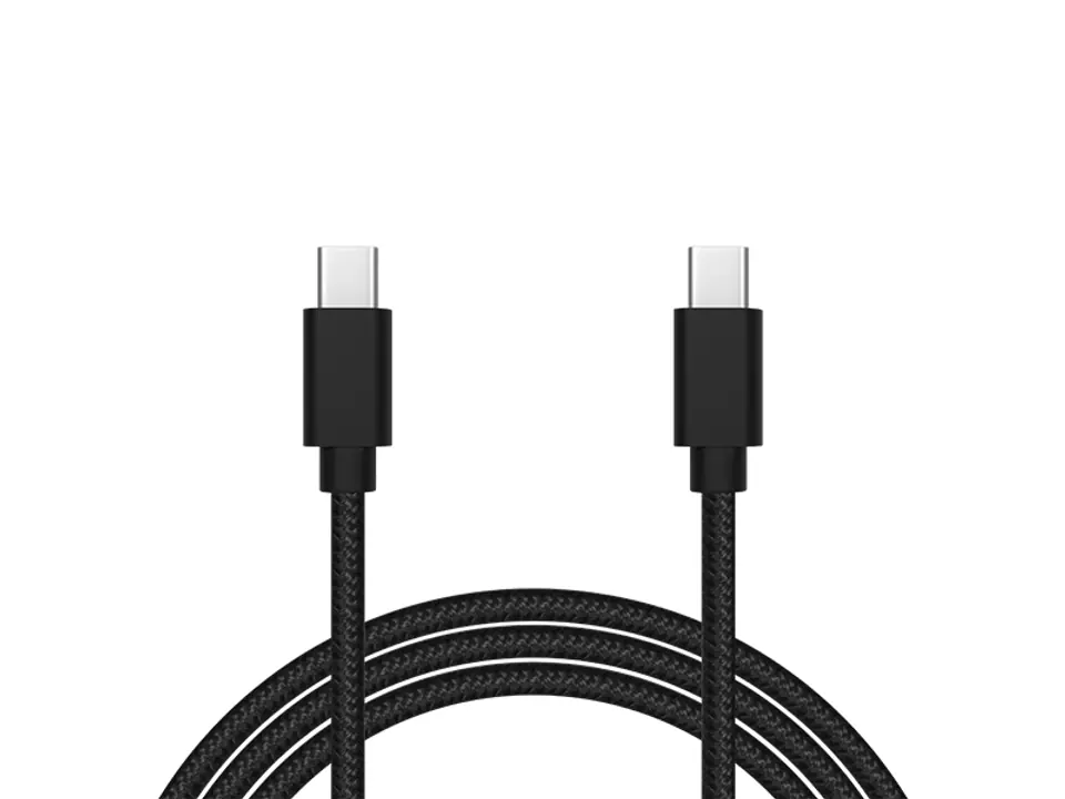 ⁨66-155# Przył.usb-c - usb-c 2.0 1,0m czarne plec⁩ w sklepie Wasserman.eu
