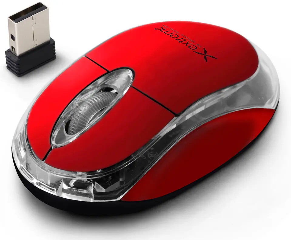 ⁨XM105R Extreme Wireless Mouse 2.4ghz 3d opt usb harrier red⁩ at Wasserman.eu