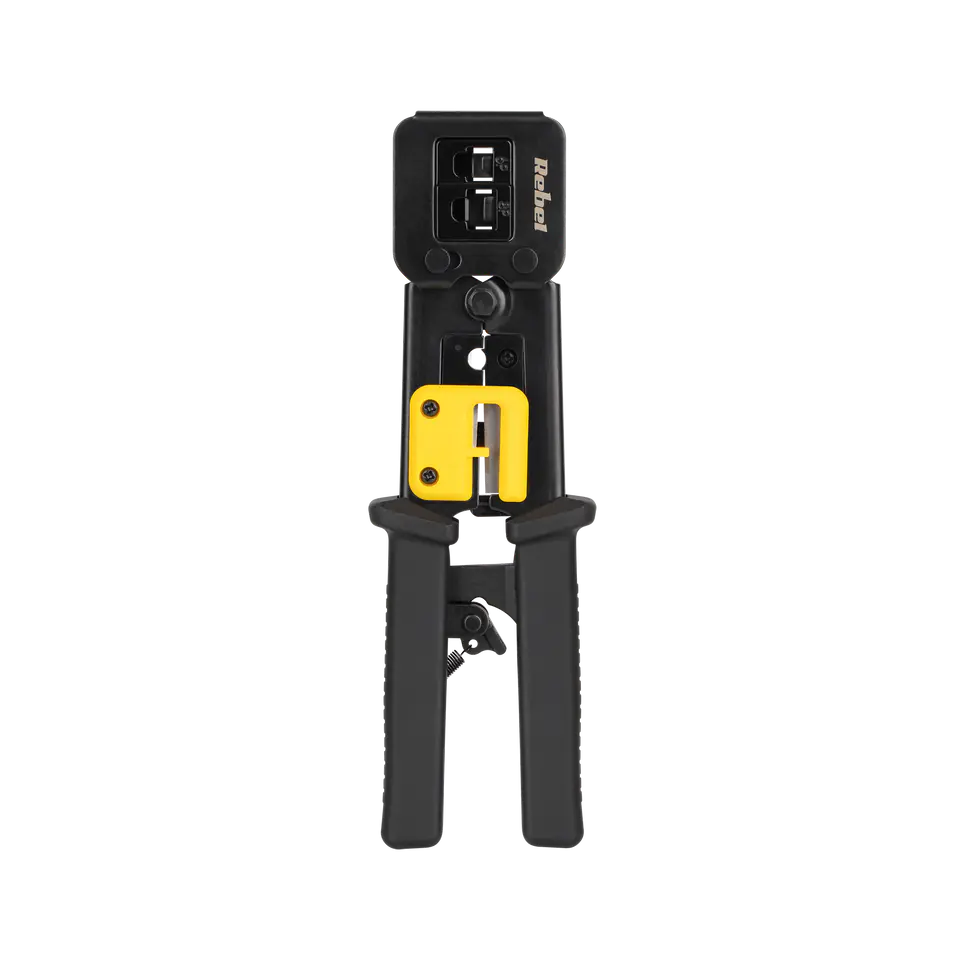 ⁨RJ45, RJ12, RJ11 continuous plug crimping tool⁩ at Wasserman.eu