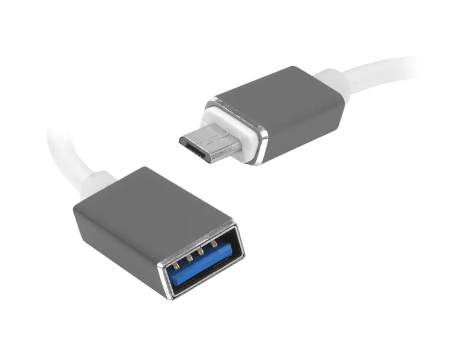 ⁨OTG cable: MicroUSB plug - USB socket, 20cm. (1LM)⁩ at Wasserman.eu