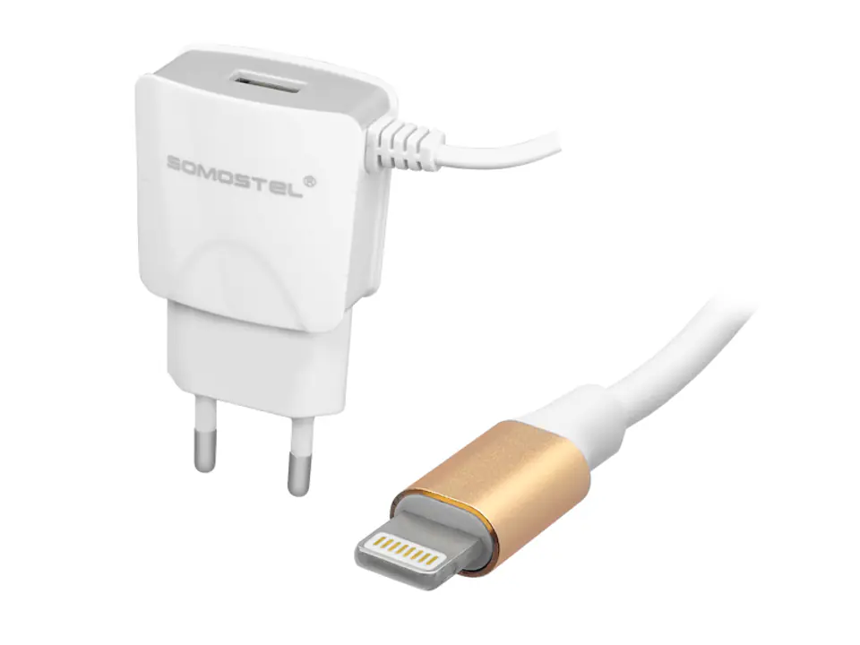 ⁨Wall charger Somostel SMS-A3 2.1 A, Lightning, Box. (1LM)⁩ at Wasserman.eu