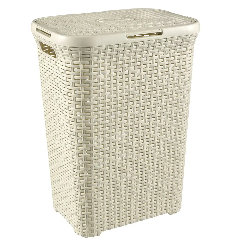 ⁨Curver Natural Style laundry basket 60L cream⁩ at Wasserman.eu