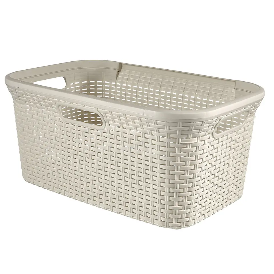 Kosz do magla Curver Natural Style 45L kremowy w sklepie Wasserman.eu