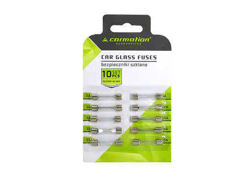 ⁨Glass fuses mix set, 30mm, pack of 10 pieces. (1LM)⁩ at Wasserman.eu