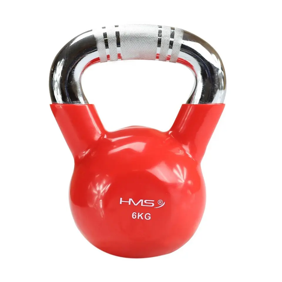 ⁨Kettlebell chromowany 6 kg czerwony HMS KTC06⁩ w sklepie Wasserman.eu