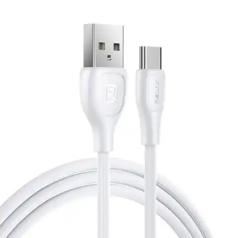 ⁨Kabel 2.1A 1m USB - USB typ C Remax Lesu RC-160a biały⁩ w sklepie Wasserman.eu
