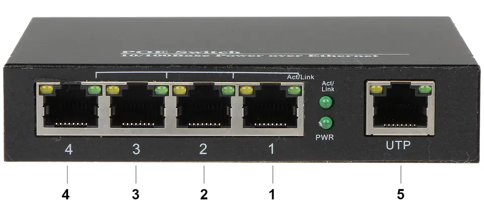 ⁨SWITCH POE SPS-4P/1 5-PORTOWY⁩ w sklepie Wasserman.eu