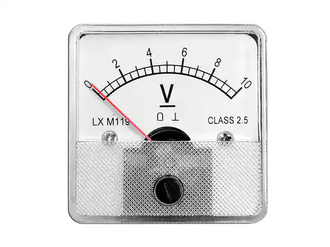 ⁨Analog meter voltmeter square 10V (1LM)⁩ at Wasserman.eu