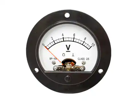 ⁨Analog meter, voltmeter round 10V (1LM)⁩ at Wasserman.eu