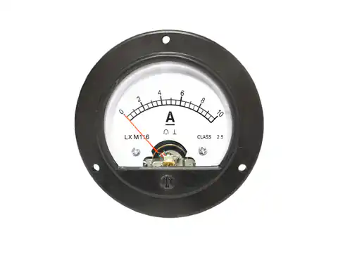 ⁨Analog meter, round ammeter 10A + shunt. (1LM)⁩ at Wasserman.eu