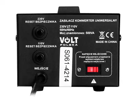 ⁨Voltage converter 230V --110V, 500VA. (1LM)⁩ at Wasserman.eu