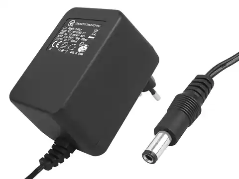⁨PS 12V unstabilized AC adapter, 800mA(+) for toys. (1LM)⁩ at Wasserman.eu
