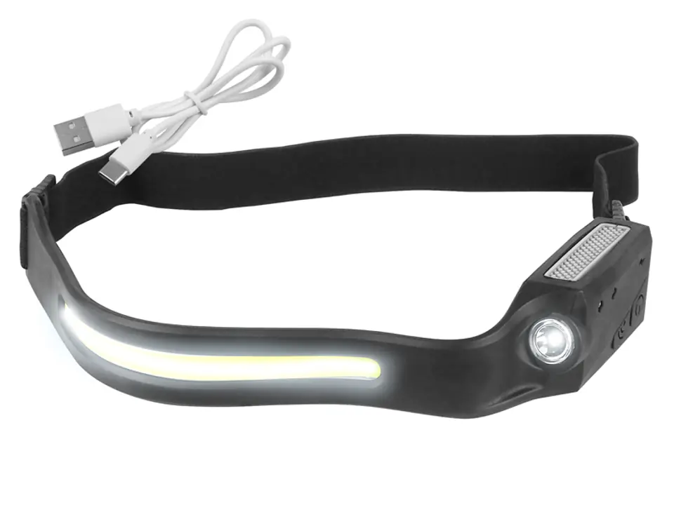 ⁨LED headlamp COB tape+LED XPE,BL-G28 ,4 light modes,motion sensor,battery,Type-C cable,waterproof (1LM)⁩ at Wasserman.eu