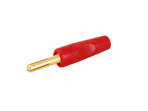 ⁨Banana plug, gold-plated, twisted red. (1LM)⁩ at Wasserman.eu